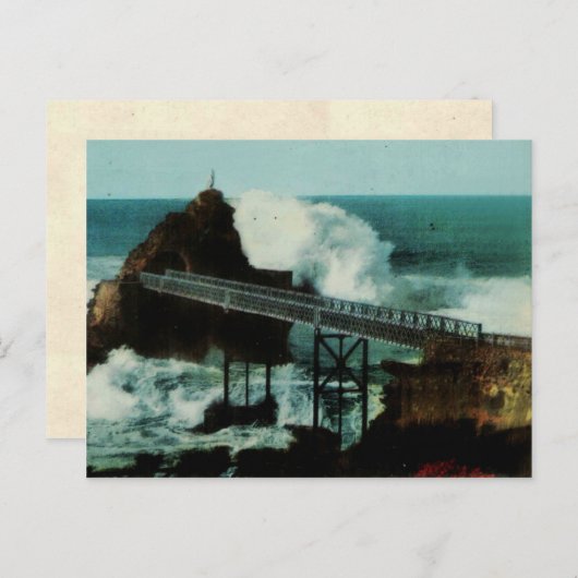 Biarritz RANCE La tempête THE TEMPEST Postkarte (Vorne/Hinten)