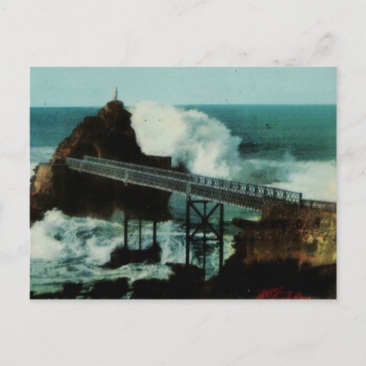 Biarritz RANCE La tempête THE TEMPEST Postkarte (Vorderseite)