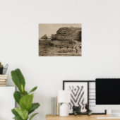 BIARRITZ - Rocher de la Virge et Bains du port Poster (Heimbüro)