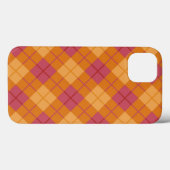 Bias in Orange und Rosa Kariert Case-Mate iPhone Hülle (Rückseite (Horizontal))