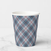 Bias Kariert Blue-Red Stripe Pappbecher (Rückseite)