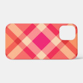 Bias Kariert, Orange, Coral & Fuchsia Case-Mate iPhone Hülle (Rückseite (Horizontal))