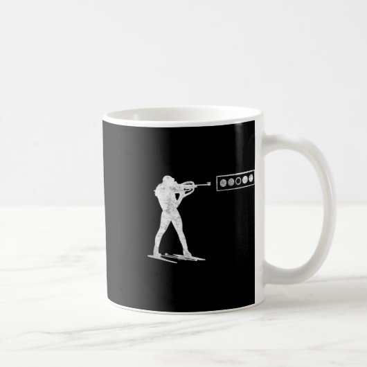 Biathlet am Shooting Range Kaffeetasse (Rechts)