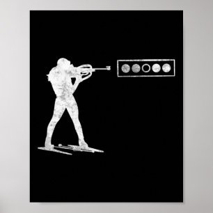 Biathlet am Shooting Range Poster