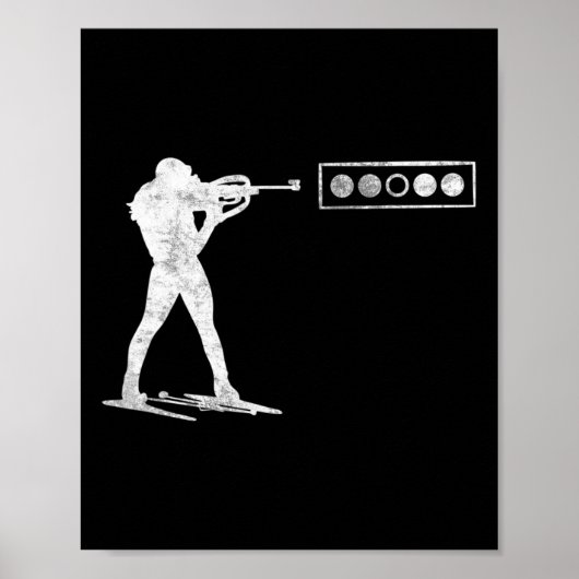 Biathlet am Shooting Range Poster (Vorne)
