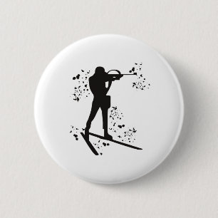 Biathlet Skilanglauf Biathlon 10 Button