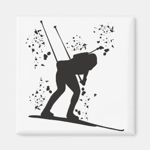 Biathlet Skilanglauf Biathlon _25 Magnet