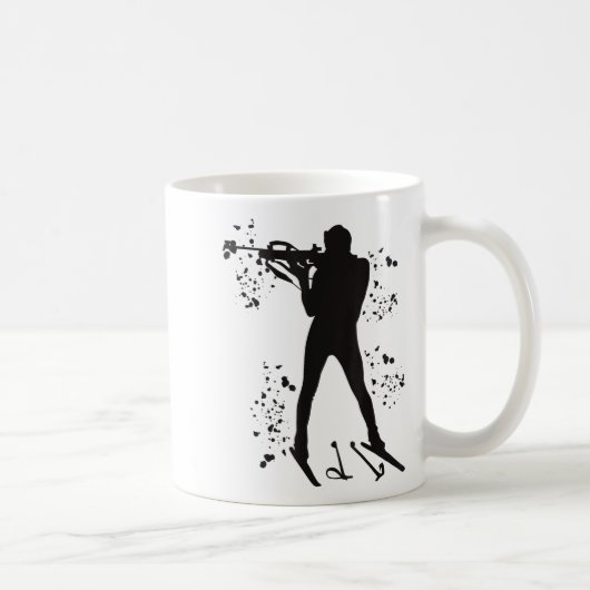 Biathlet Skilanglauf Biathlon Kaffeetasse (Rechts)