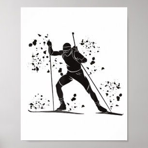 Biathlet Skilanglauf Biathlon Poster