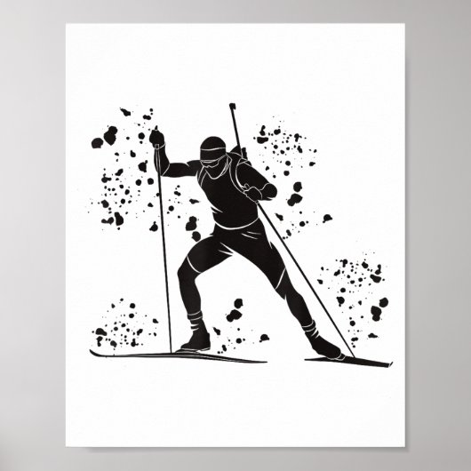 Biathlet Skilanglauf Biathlon Poster (Vorne)