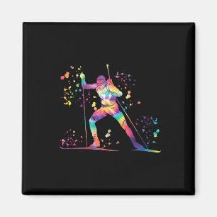Biathlete Nordic Ski Biathlon 11 Magnet