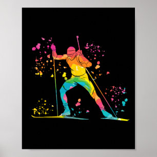 Biathlete Nordic Ski Biathlon 13 Poster
