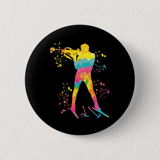 Biathlete Nordic Ski Biathlon 23 Button (Vorderseite)