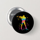 Biathlete Nordic Ski Biathlon 23 Button (Vorne & Hinten)