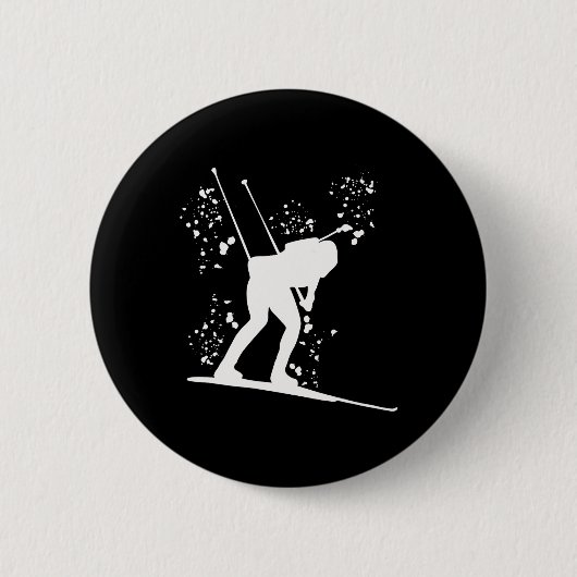Biathlete Nordic Ski Biathlon 28 Button (Vorderseite)