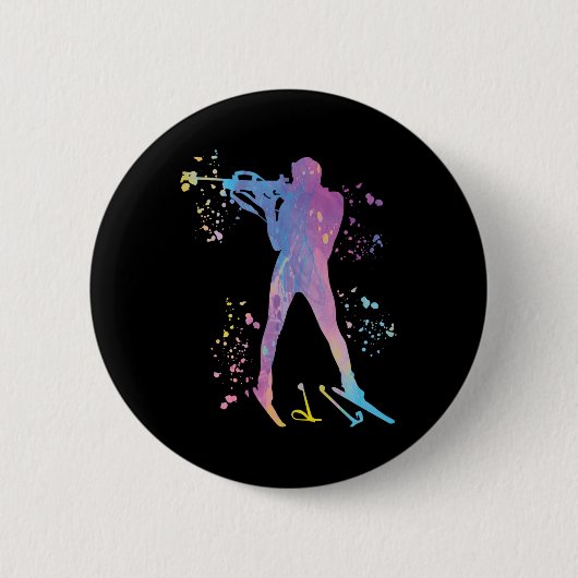 Biathlete Nordic Ski Biathlon 3 Button (Vorderseite)