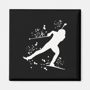 Biathlete Nordic Ski Biathlon 6 Magnet