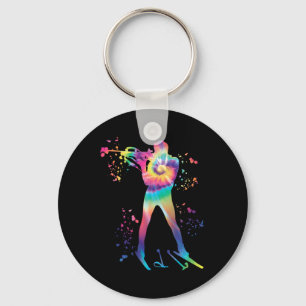 Biathlete Nordic Ski Biathlon Schlüsselanhänger