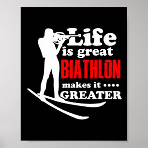 Biathlete Shooting Athlete Winter Sports Fan Poster