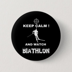 Biathlon Behalte Ruhe und sieht Biathlon Cross Cou Button