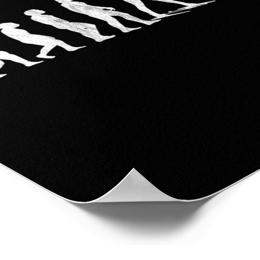 Biathlon Biathlet Human Evolution Shooting Range W Poster (Ecke)