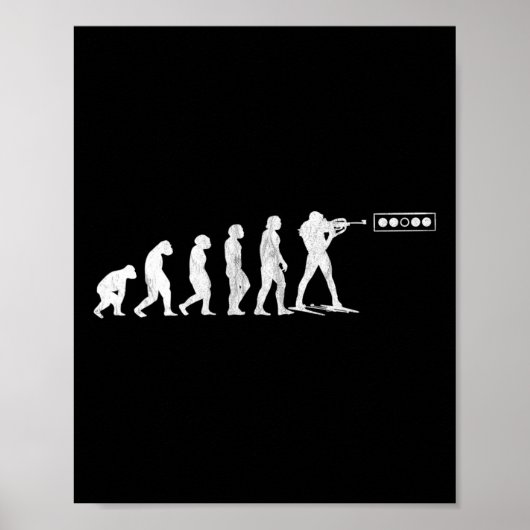 Biathlon Biathlet Human Evolution Shooting Range W Poster (Vorne)