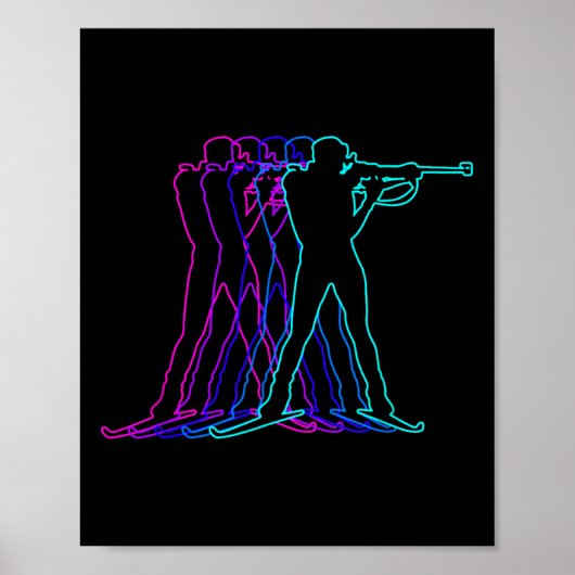 Biathlon Biathlete Geschenkkleidung für Jungen Jug Poster (Vorne)