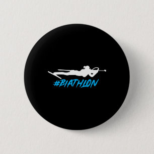 Biathlon Biathlete Langlaufloipen Zielort Button
