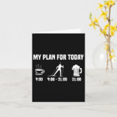 Biathlon Biathlete Plan Heute Kaffee Bier Skifahre Karte (Gelbe Blume)