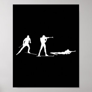 Biathlon Biathlete Position Wintersport Poster