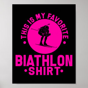 Biathlon Biathlete Skifahren für Männer Frauen K Poster