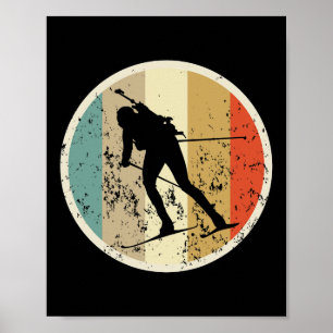 Biathlon Biathlete Skifahren Wintersport Schnee Poster