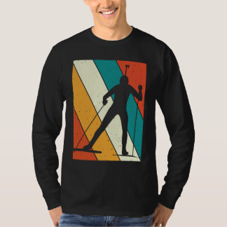 Biathlon Biathlete Target Skiing Retro Vintage T-Shirt