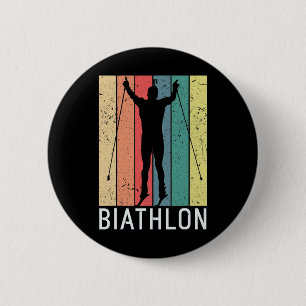 Biathlon Biathlete Wintersport Langlaufski Button