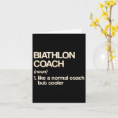 Biathlon Coach Definition Funny Biathlete Spaß Karte (Gelbe Blume)