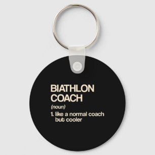 Biathlon Coach Definition Funny Biathlete Spaß Schlüsselanhänger