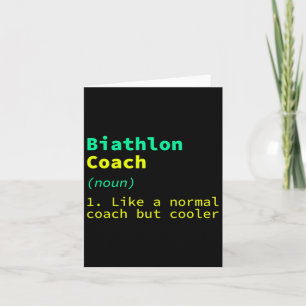 Biathlon Coach Definition Sonniges Biathlete Spaß Karte