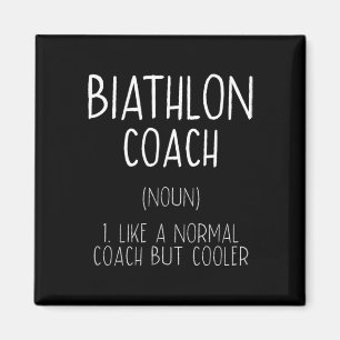 Biathlon Coach Definition Sonniges Biathlete Spaß  Magnet