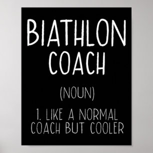 Biathlon Coach Definition Sonniges Biathlete Spaß  Poster