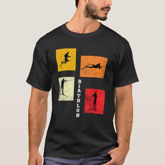 Biathlon Cross Country Skiing Biathlete Winter Spo T-Shirt (Vorderseite)