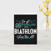 Biathlon Design Geschenk - Biathlon löst sie alle! Karte (Gelbe Blume)
