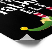 Biathlon Elf Gruppe Weihnachten Funny Pajama Party Poster (Ecke)