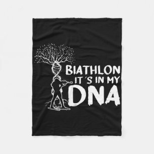 Biathlon Es ist in meinem DNA Motiv für einen Biat Fleecedecke