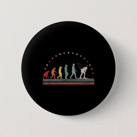 Biathlon Evolution Retro Skigebiet Button (Vorderseite)