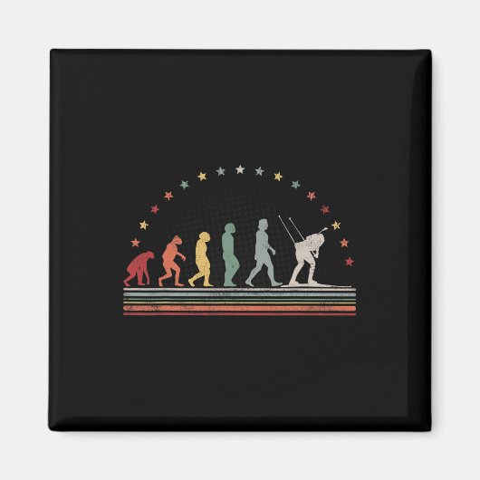 Biathlon Evolution Retro Skigebiet Magnet (Vorne)