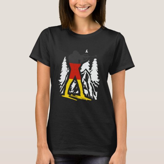 Biathlon Germany winter biathlete skier mountain T-Shirt (Vorderseite)