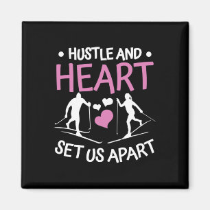 Biathlon Hustle and Heart Set Uns Apart Cross Coun Magnet