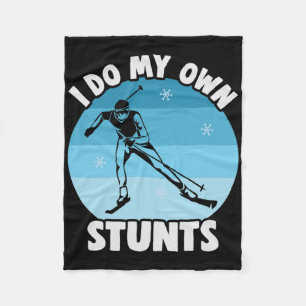 Biathlon Ich mache meine eigenen Stunts Cross Coun Fleecedecke