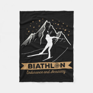 Biathlon Langlauf Biathlete Shooting Fleecedecke