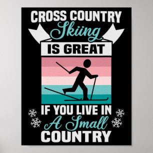 Biathlon Langlauf ist eine großartige Cross-Count Poster